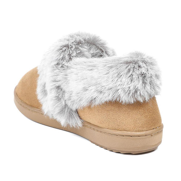 Pavers Luxury Velour Cushioned Slippers - Chestnut