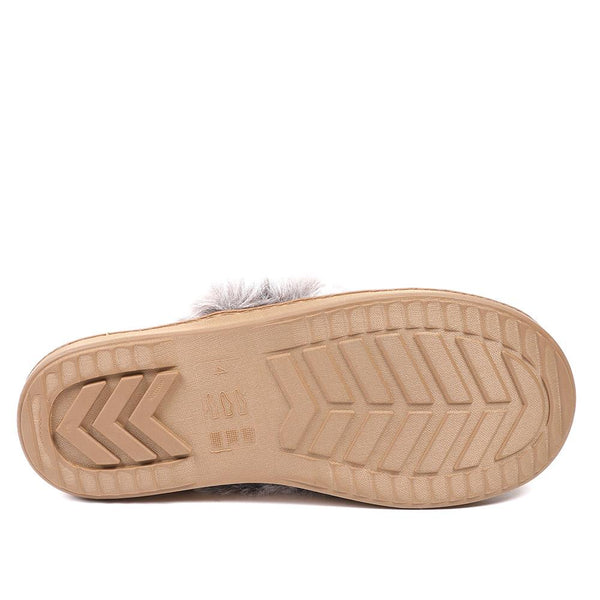 Pavers Luxury Velour Cushioned Slippers - Chestnut