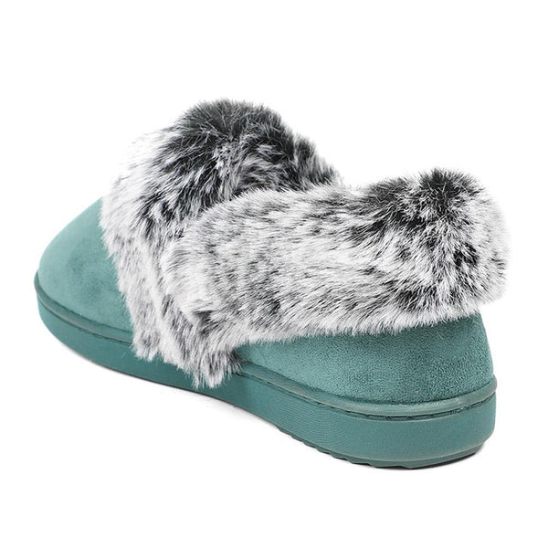 Pavers Luxury Velour Cushioned Slippers - Teal