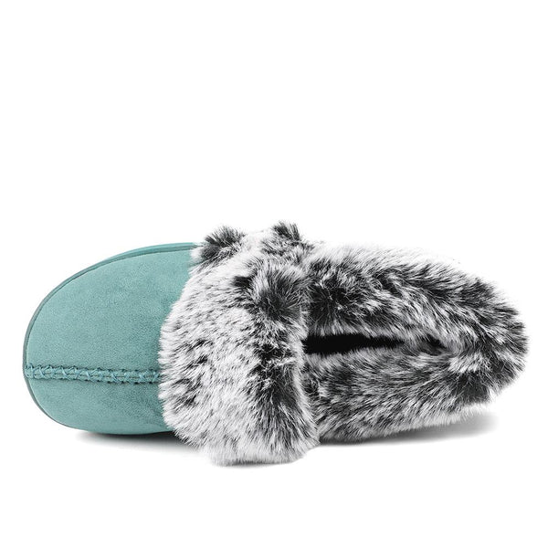 Pavers Luxury Velour Cushioned Slippers - Teal