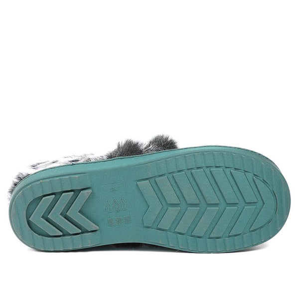 Pavers Luxury Velour Cushioned Slippers - Teal