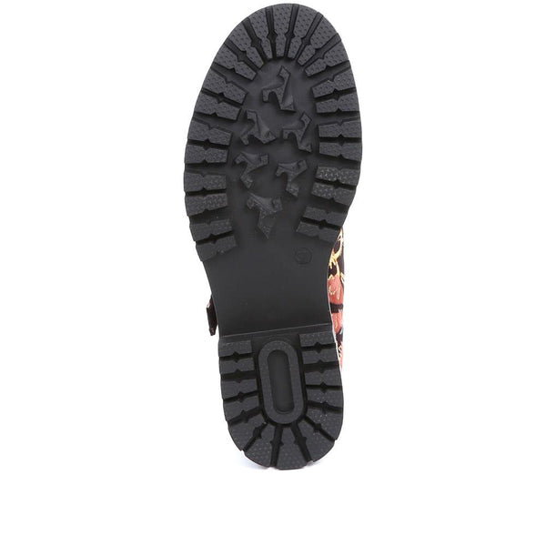 Pavers Mary Janes - Black Floral