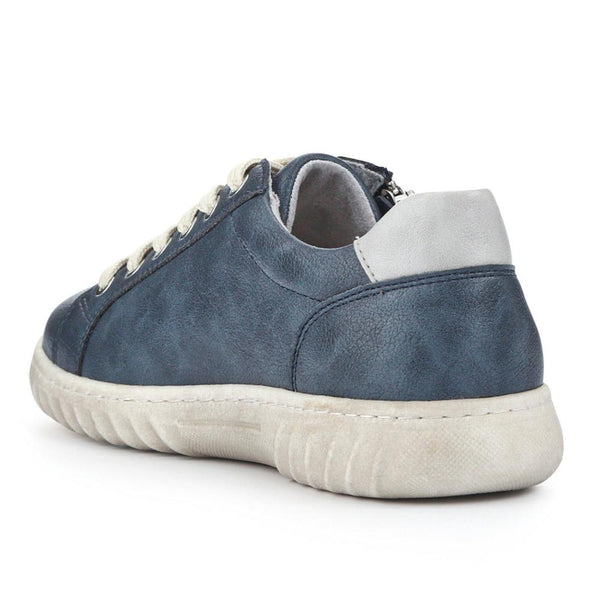 Pavers Memory Foam Dual-Fastening Trainers - Navy