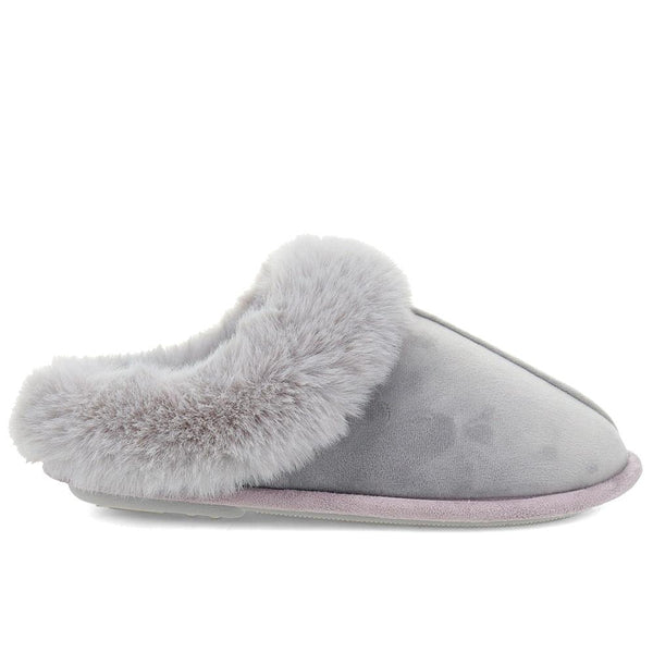 pavers Memory Foam Mule Slippers - Grey
