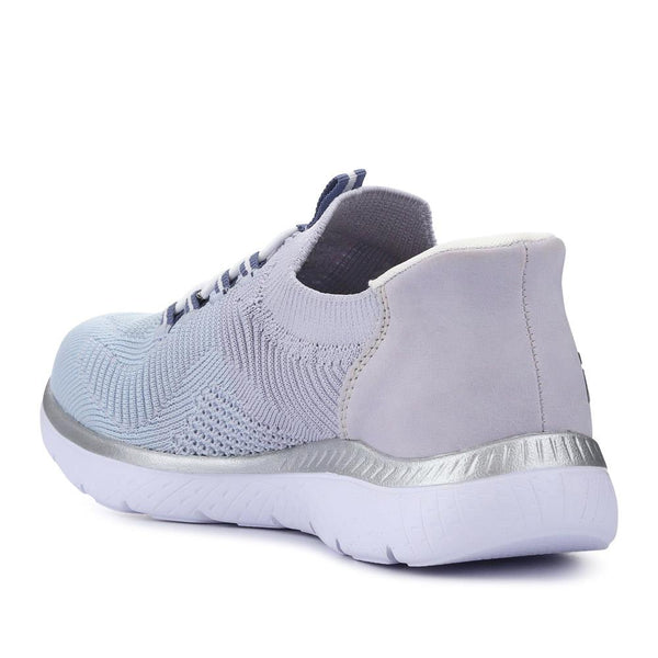 Pavers Memory Foam Slip-On Trainers - Aqua