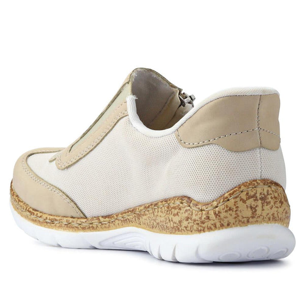 Pavers Memory Foam Slip-On Trainers - Beige