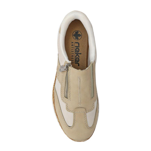 Pavers Memory Foam Slip-On Trainers - Beige