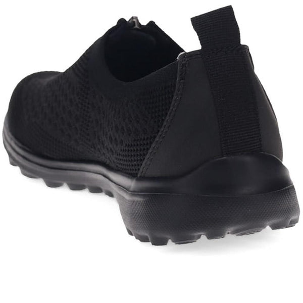 Pavers Memory Foam Trainers - Black-Black