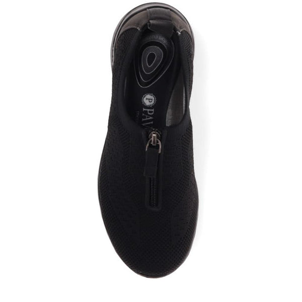 Pavers Memory Foam Trainers - Black-Black
