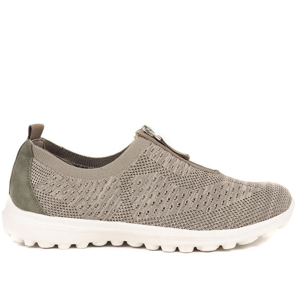 pavers Memory Foam Trainers - Khaki