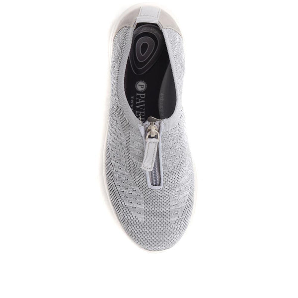 Pavers Memory Foam Trainers - Light Grey