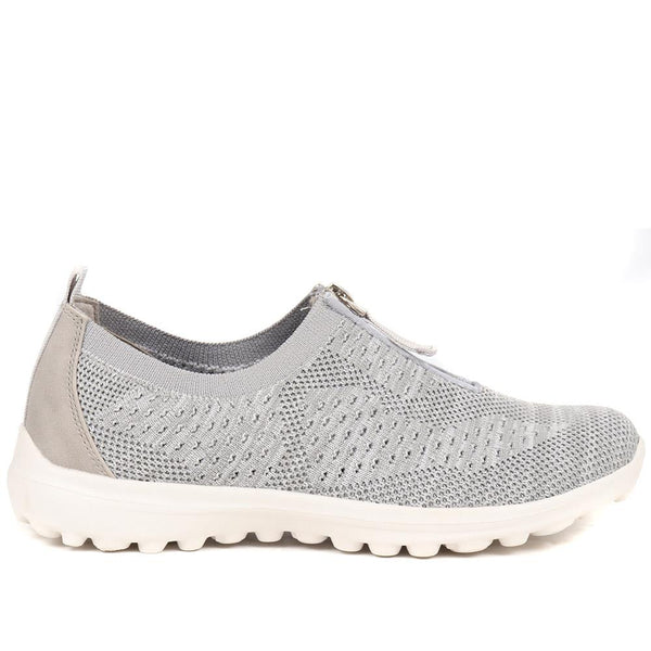 pavers Memory Foam Trainers - Light Grey