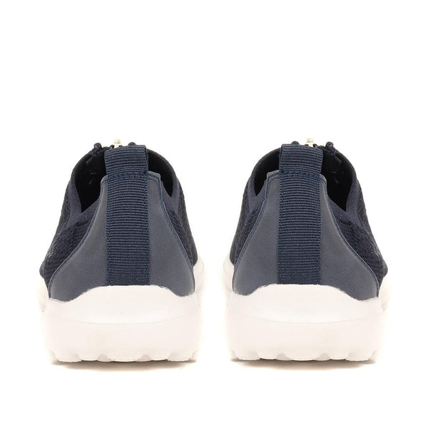 Pavers Memory Foam Trainers - Navy