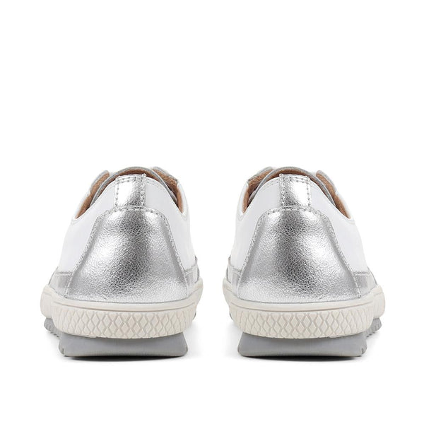 Pavers Memory Foam Trainers - White