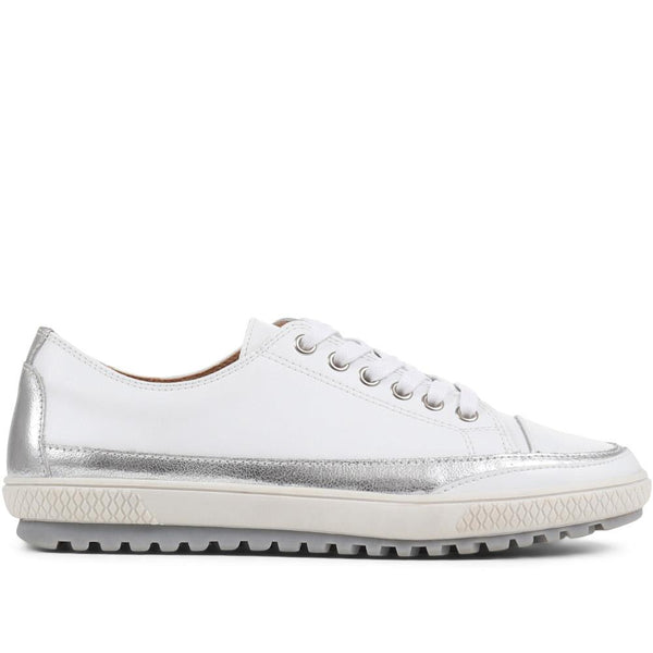 pavers Memory Foam Trainers - White