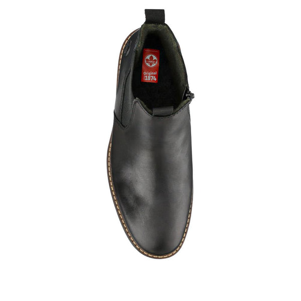 Pavers Men's Leather Chelsea Boots - Black