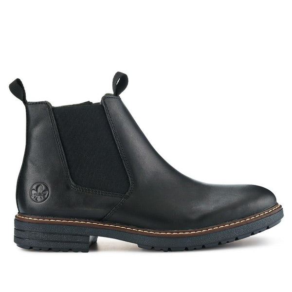 pavers Men's Leather Chelsea Boots - Black