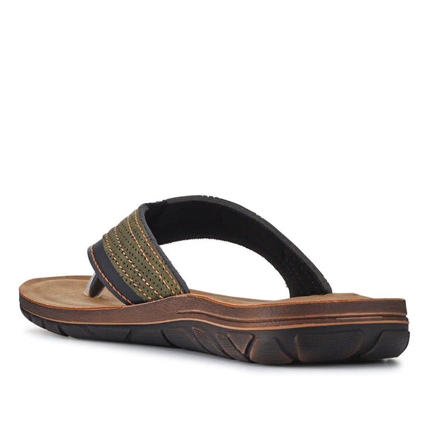 Pavers Men's Slip-On Toe Post Sandals - Brown