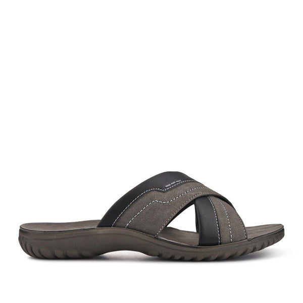 pavers Men's Strappy Slides - Black