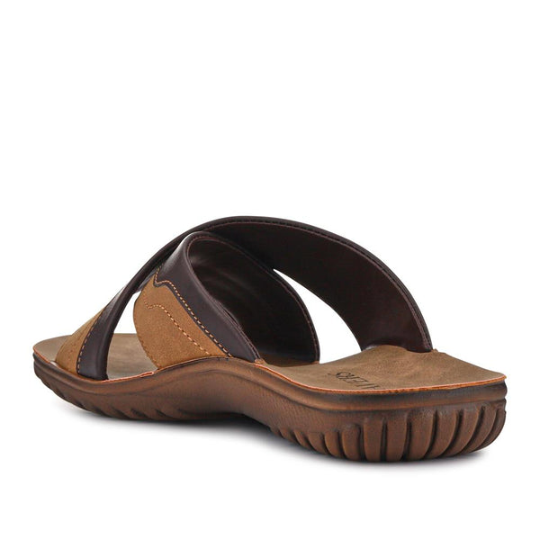 Pavers Men's Strappy Slides - Brown