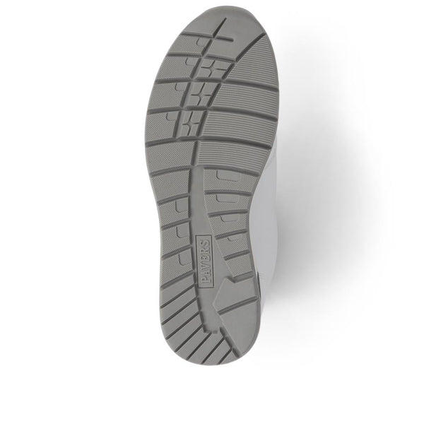 Pavers Metallic Accent Lace-Up Trainers - White