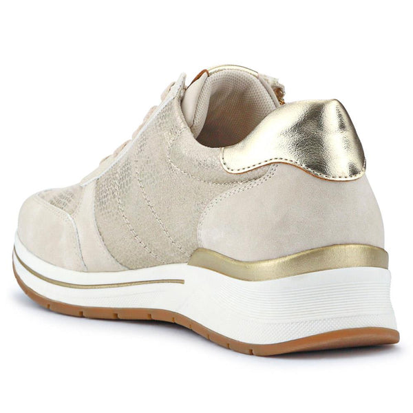 Pavers Metallic Cushioned Trainers - Gold