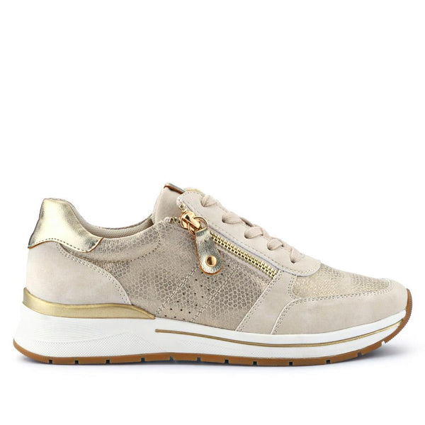 pavers Metallic Cushioned Trainers - Gold