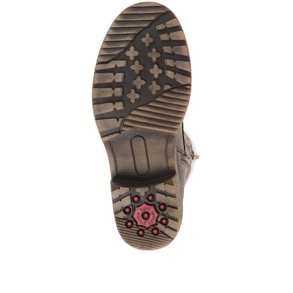 Pavers Military Calf Boots - Brown