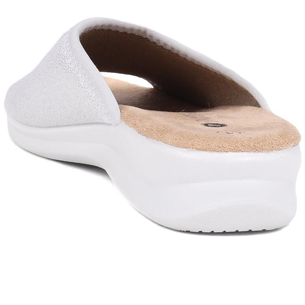 Pavers Mule Sandals - Grey-Silver