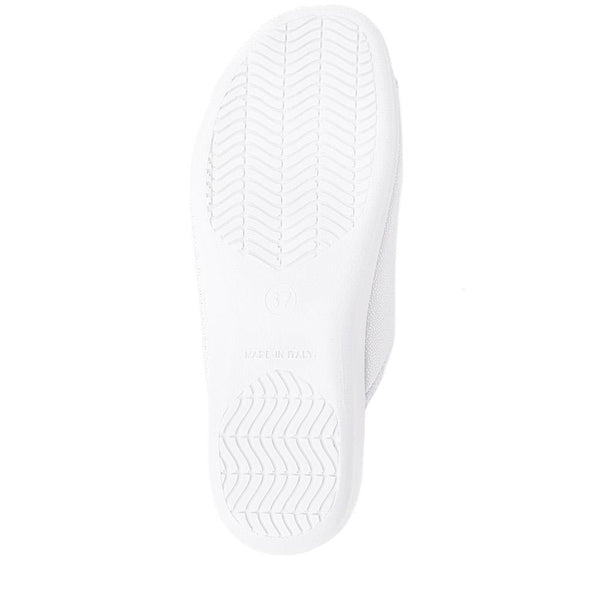 Pavers Mule Sandals - Grey-Silver