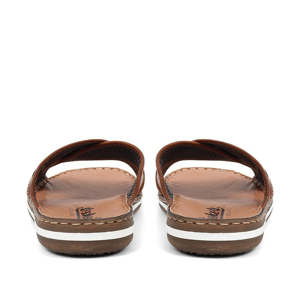 Pavers Mule Slider Sandals - Brown