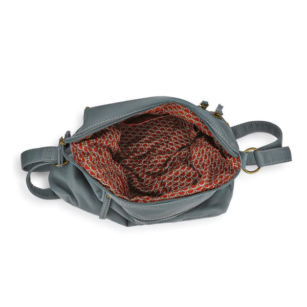 Pavers Multi-Zip Cross-Body Bag - Light Blue