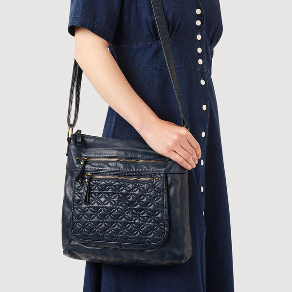 Pavers Multi-Zip Cross-Body Bag - Navy