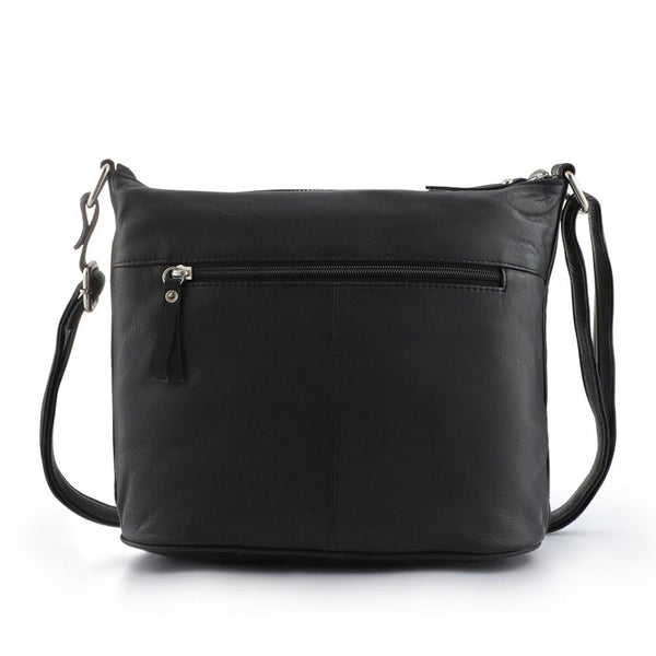 Pavers Multi-Zip Crossbody Bag - Black