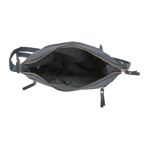 pavers Multi-Zip Crossbody Bag - Denim