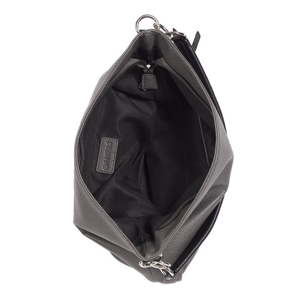 pavers Multi-Zip Handbag - Dark Grey