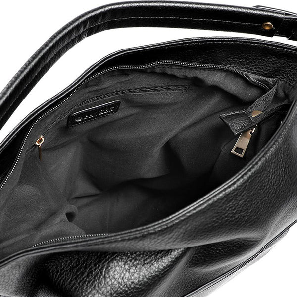 Pavers Multi Zipped Stylish Shoulder Bag - Black