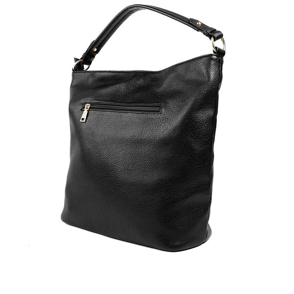 pavers Multi Zipped Stylish Shoulder Bag - Black