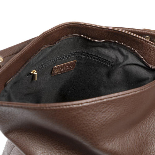 Pavers Multi Zipped Stylish Shoulder Bag - Brown