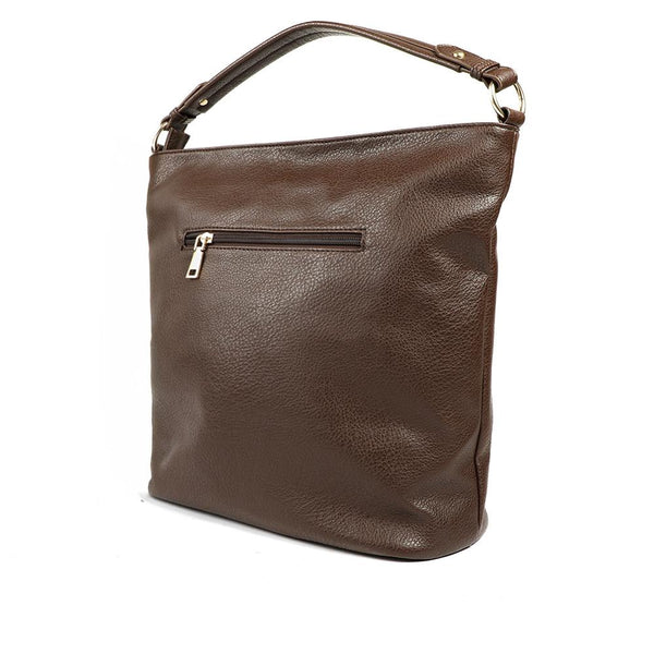 pavers Multi Zipped Stylish Shoulder Bag - Brown
