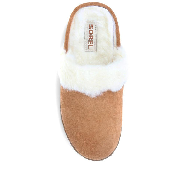 Pavers Nakiska Slide Leather Slippers - Natural