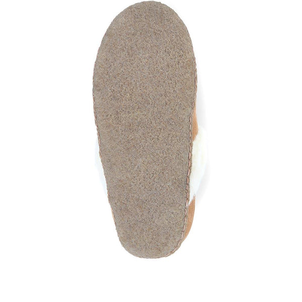 Pavers Nakiska Slide Leather Slippers - Natural