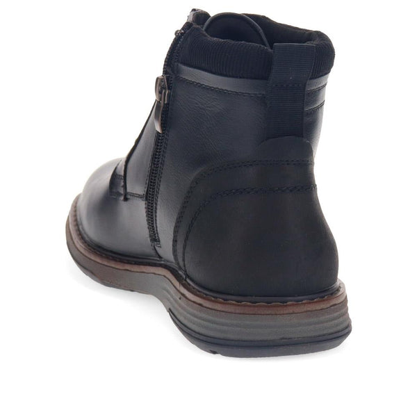 Pavers Patched Lace-Up Boots - Black