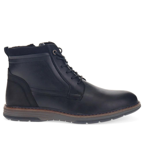 pavers Patched Lace-Up Boots - Black