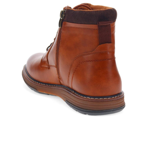 Pavers Patched Lace-Up Boots - Tan