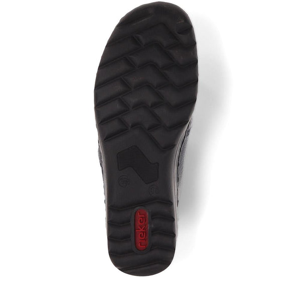 Pavers Patterned Touch-Fasten Shoes - Navy