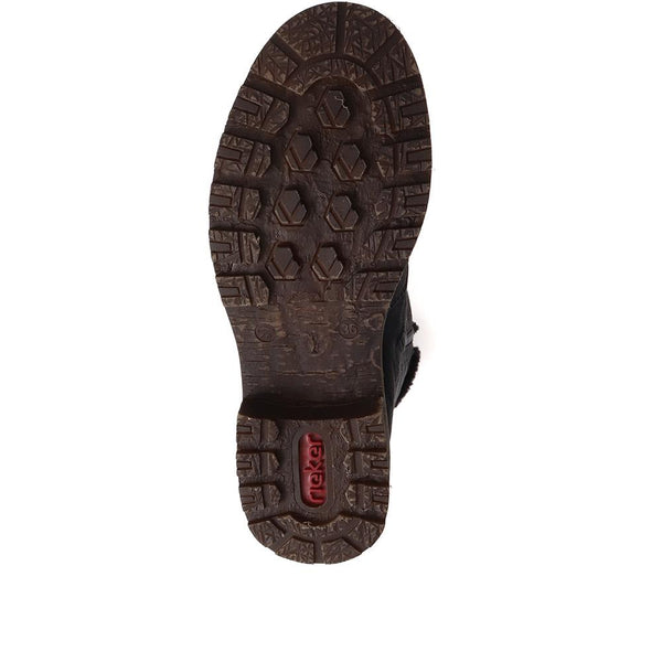 Pavers Quilted Fleece-Lined Ladies Boots - Black