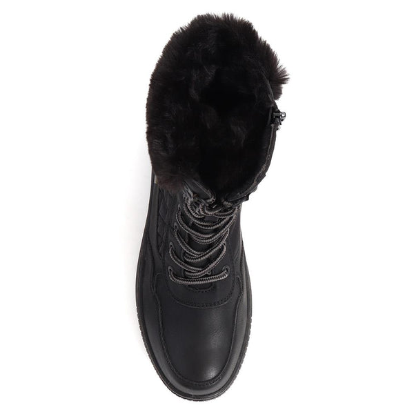 Pavers Quilted Water-Resistant Weather Boots - Black