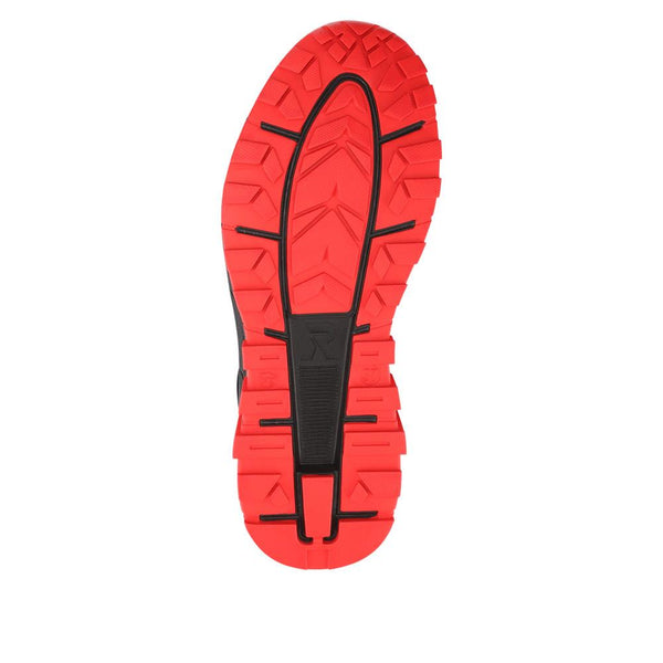 Pavers Rieker Fleece-Lined Hiker Boots - Black-Red