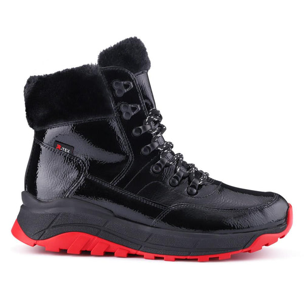 pavers Rieker Fleece-Lined Hiker Boots - Black-Red